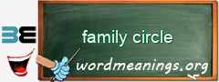 WordMeaning blackboard for family circle